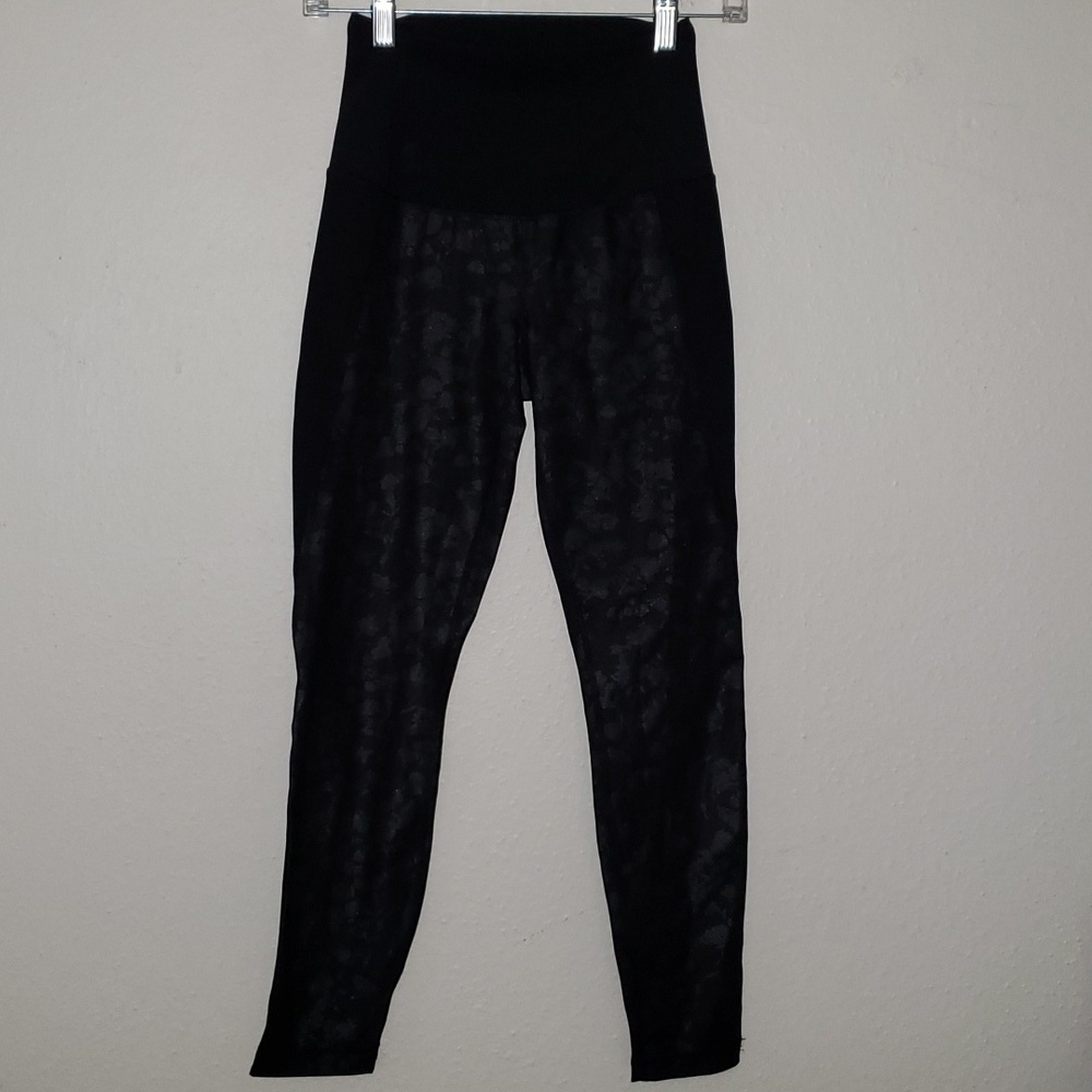90 degrees black floral leggings